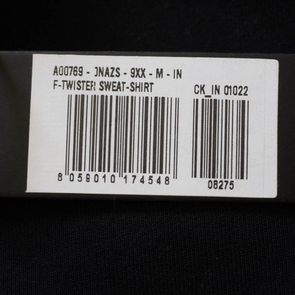 Diesel Black Cotton Pink Rope Sweatshirt F-Twister Size Medium Metal Tag Detail - Picture 10 of 11